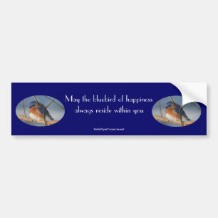 Blauwvogel van geluk Inspirerend Bumpersticker