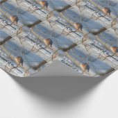 Blauwvogel van geluk Inspirerend Cadeaupapier (Hoek)