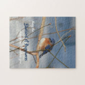 Blauwvogel van geluk Inspirerend Legpuzzel (Horizontaal)