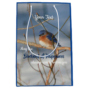 Blauwvogel van geluk Inspirerend  Medium Cadeauzakje