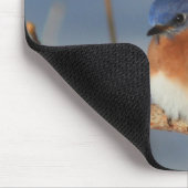 Blauwvogel van geluk Inspirerend Mousepad Muismat (Hoek)