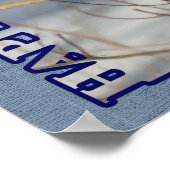 Blauwvogel van geluk Inspirerend Poster (Hoek)