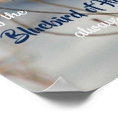 Blauwvogel van geluk Inspirerend Poster (Hoek)