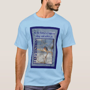 Blauwvogel van geluk Inspirerend T-shirt