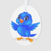 Blauwvogel van geluk Jaar rond decor Ornament (voorkant)