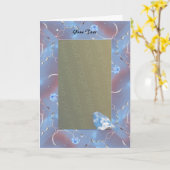 Blauwvogel van geluk kaart (Gele Bloem)