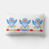 Blauwvogel van geluk kussen (Achterkant)