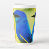 Blauwvogel van geluk Latte Mok (Voorkant)