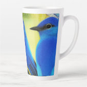 Blauwvogel van geluk Latte Mok (Rechts)