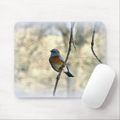 Blauwvogel van geluk muismat (Met muis)