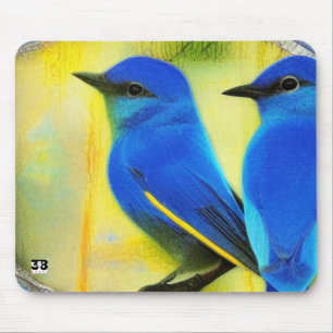 Blauwvogel van geluk Muismat