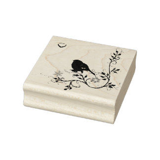 Blauwvogel van geluk rubberstempel