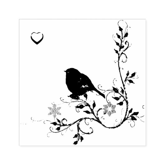 Blauwvogel van geluk rubberstempel (Afrduk)