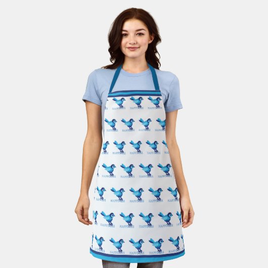 Blauwvogel van geluk schort (Gedragen)