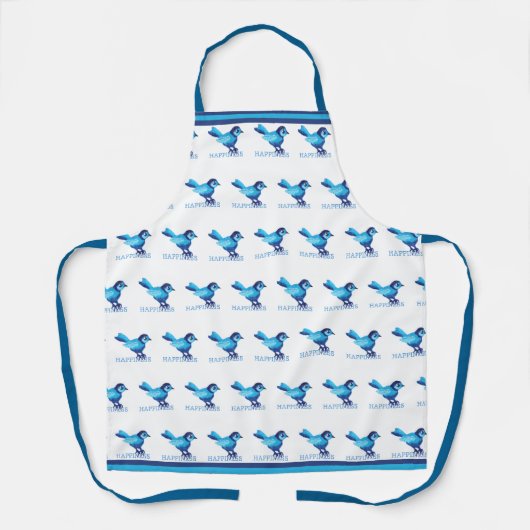 Blauwvogel van geluk schort (Voorkant)