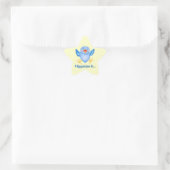 Blauwvogel van geluk ster sticker (Tas)