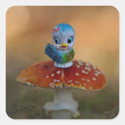 Blauwvogel van geluk Stickers (Voorkant)