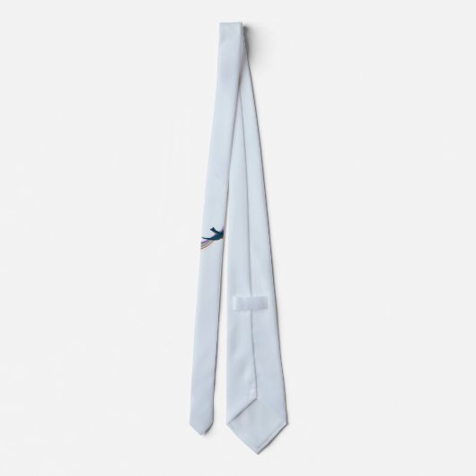 Blauwvogel van geluk stropdas (Achterkant)