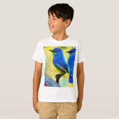 Blauwvogel van geluk T-Shirt (Voorkant volledig)