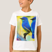 Blauwvogel van geluk T-Shirt (Voorkant)