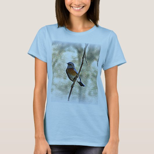 Blauwvogel van geluk t-shirt (Voorkant)