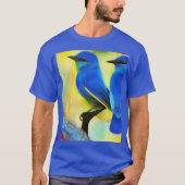 Blauwvogel van geluk T-Shirt (Voorkant)