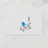 Blauwvogel van geluk visitekaartje (Achterkant)