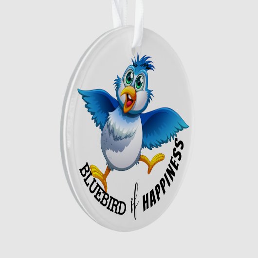 Blauwvogel van geluk - Zie Achterversiering Ornament (voorkant)