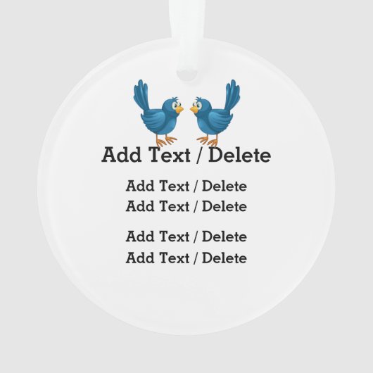 Blauwvogel van geluk - Zie Achterversiering Ornament (achterkant)