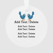 Blauwvogel van geluk - Zie Achterversiering Ornament (achterkant)