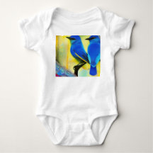 Blauwvogel van Gelukkig Baby Bodysuit