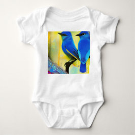 Blauwvogel van Gelukkig Baby Bodysuit