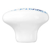 Blauwvogel van gelukkige volkskunst keramische knop (Zijkant)