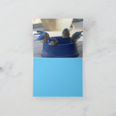 Blauwvogel van Gelukskaart Kaart (Binnen)