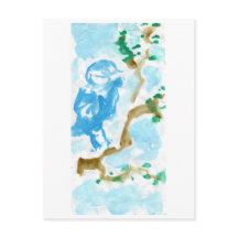 Blauwvogel van het briefkaart van geluk