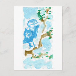 Blauwvogel van het briefkaart van geluk