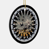Blauwvogel van keramische geleidehanger keramisch ornament (Rechts)