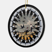 Blauwvogel van keramische geleidehanger keramisch ornament (Links)