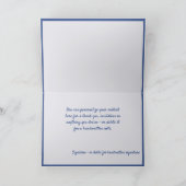 Blauwvogel voor gelukkige groeten Dank je Kaart (Binnen)