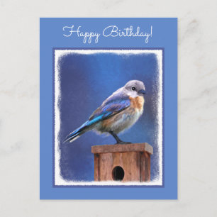 Blauwvogel (Vrouw) Schilderen - Oorspronkelijke vo Briefkaart