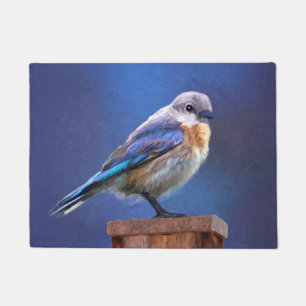 Blauwvogel (Vrouw) Schilderen - Oorspronkelijke vo Deurmat