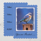 Blauwvogel (Vrouw) Schilderen - Oorspronkelijke vo Kaart (Voorkant / Achterkant)