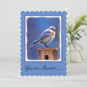 Blauwvogel (Vrouw) Schilderen - Oorspronkelijke vo Kaart (Staand voorkant)