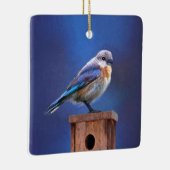 Blauwvogel (Vrouw) Schilderen - Oorspronkelijke vo Keramisch Ornament (Rechts)