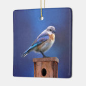 Blauwvogel (Vrouw) Schilderen - Oorspronkelijke vo Keramisch Ornament (Links)