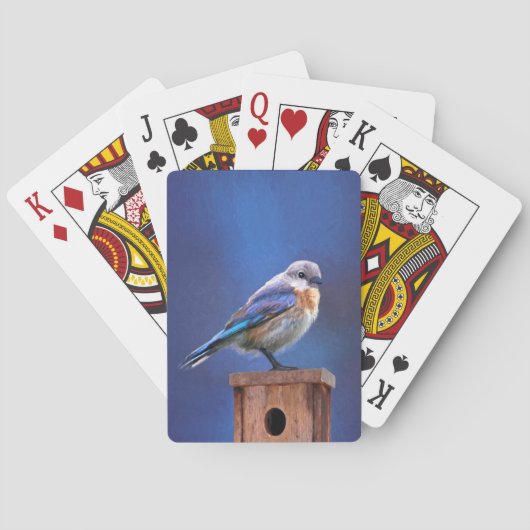 Blauwvogel (Vrouw) Schilderen - Oorspronkelijke vo Pokerkaarten (Achterkant)