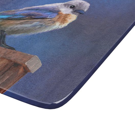 Blauwvogel (Vrouw) Schilderen - Oorspronkelijke vo Snijplank (Hoek)