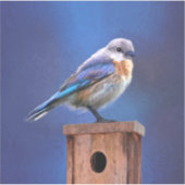 Blauwvogel (Vrouw) Schilderen - Oorspronkelijke vo Sticker (Voorkant)