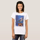 Blauwvogel (Vrouw) Schilderen - Oorspronkelijke vo T-shirt (Voorkant volledig)