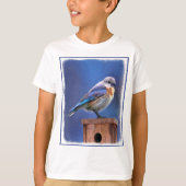 Blauwvogel (Vrouw) Schilderen - Oorspronkelijke vo T-shirt (Voorkant)